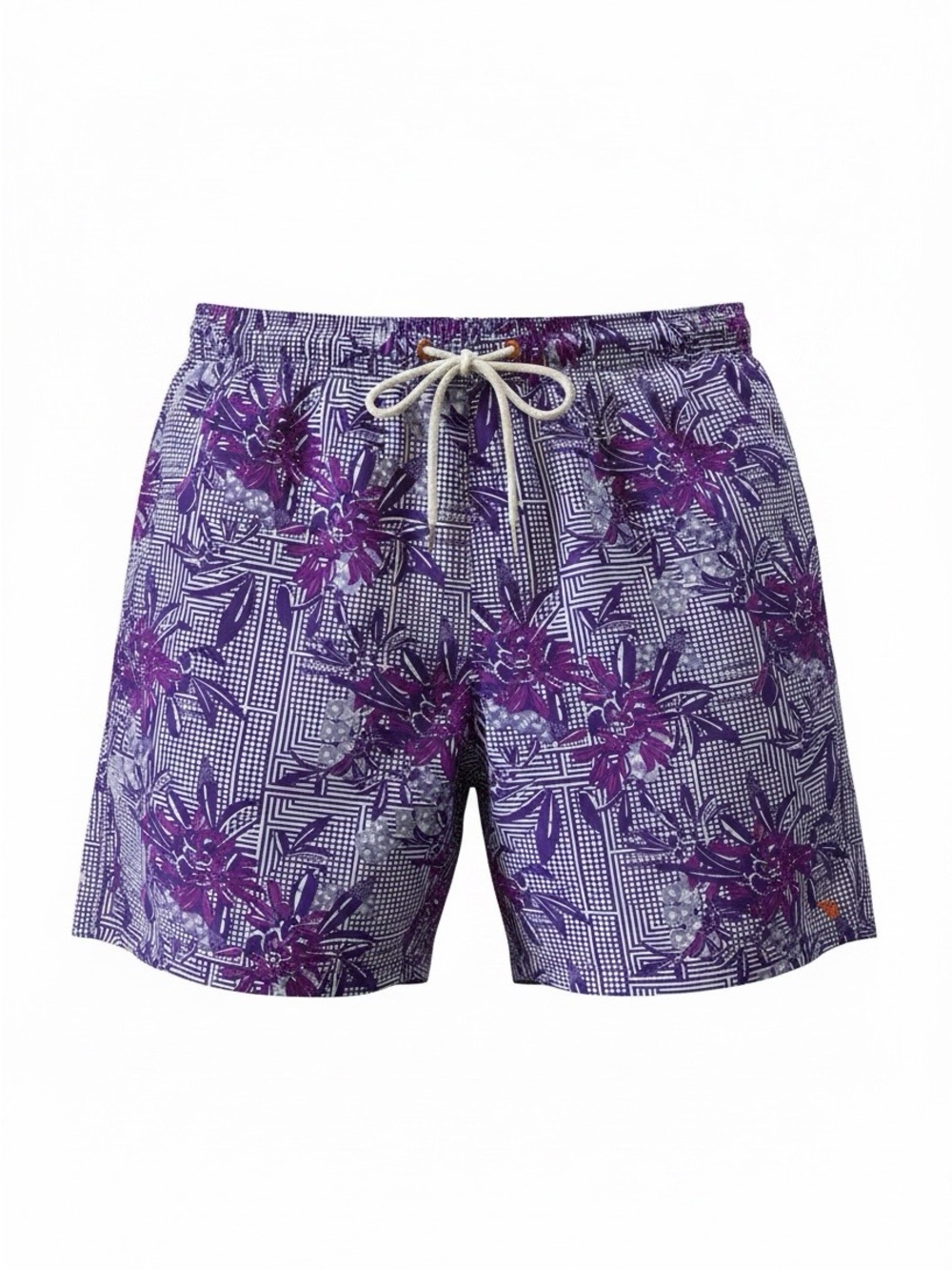 Ted Baker London Men's Sz 5 Large Swim Trunks Purple Floral Geometric Lobster !!